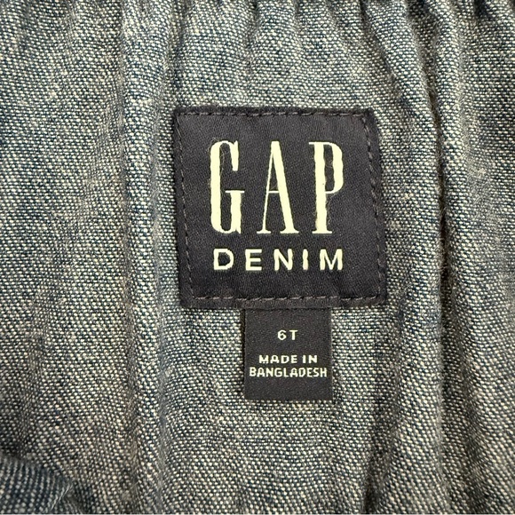 Gap Apron Denim Midi Dress Women’s 8 Tall Blue Buttons Pockets Feminine Cottage - Picture 8 of 14